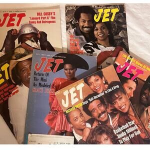 VTG Jet Magazines Lot 6 1980s Richard Pryor Grace Jones Bill Cosby James Brown